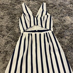 Peek a boo front striped top shop dress size 6